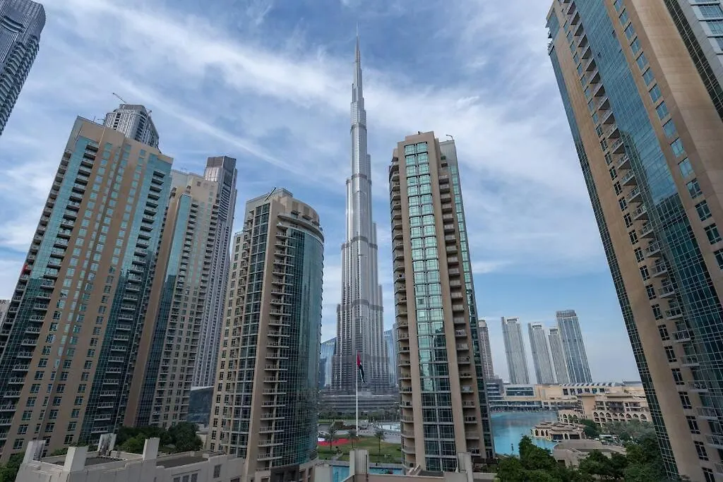 Lägenhet Vogue Downtown - Boulevard Central Tower - Burj Khalifa View Dubai Förenade Arabemiraten